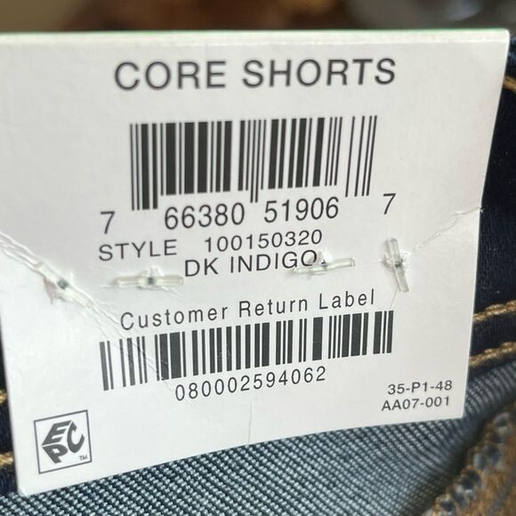 INC International Concepts Dark Indigo Blue Denim Shorts, Size 8/29, NWT - Picture 5 of 10